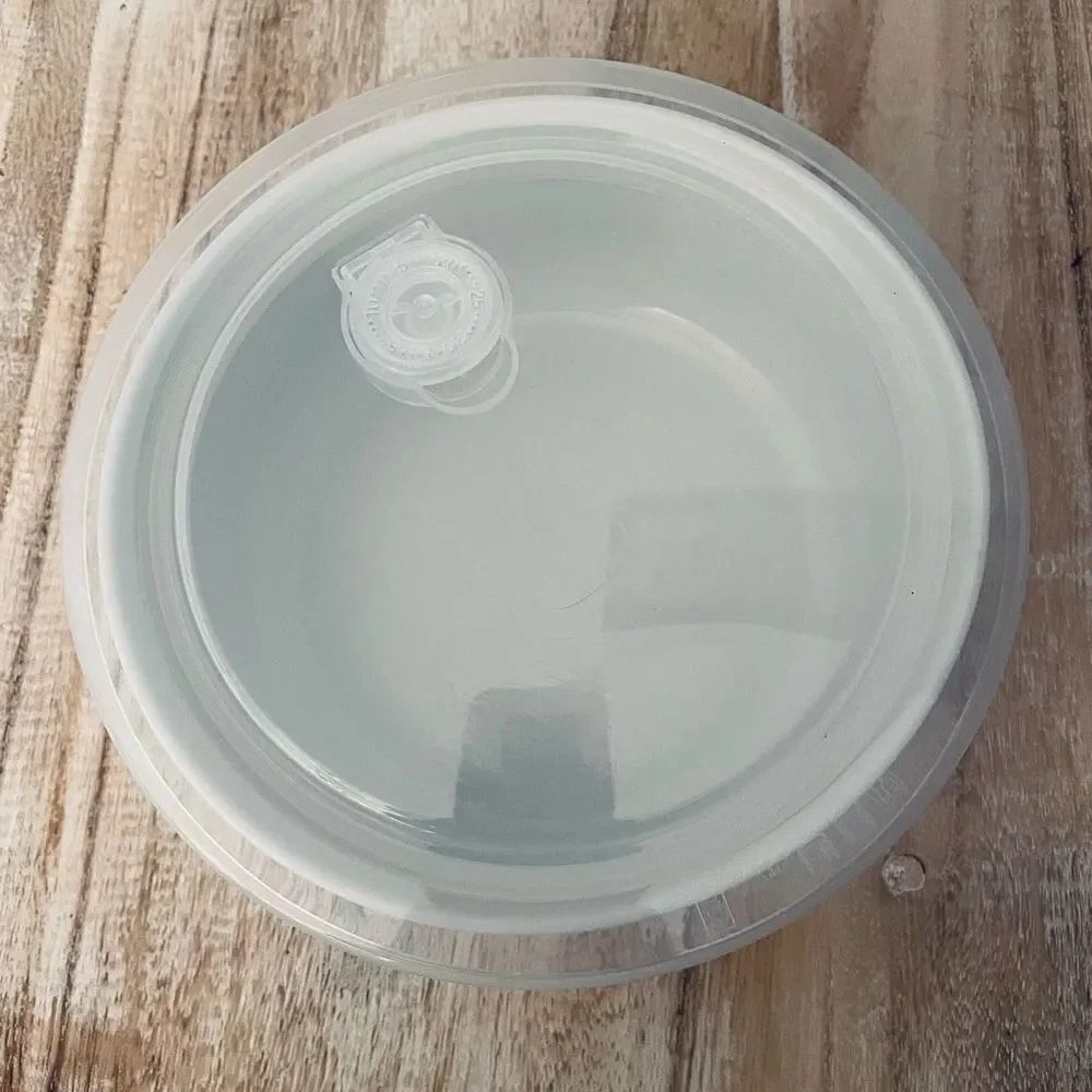 NWT Adorable Disney Winnie the Pooh Ceramic White w/ Vented Lid Food container